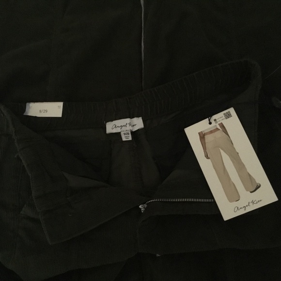 🌹HOST PICK🌹ANGEL KISS GREEN CORDUROY CARGO LOOSE/100%COTTON PANTS/SIZE 9/29/NWOT - Picture 10 of 11